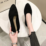 Solid Color Knitted Hollow Soft Bottom Flats