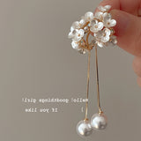 Simple Flower Pearl Earrings