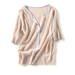 Thin Loose Short-Sleeved Knitted Cardigan