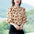 Printed 3/4 Sleeves Chiffon Shirt