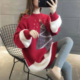 Vintage Christmas Tree Knitted Sweater