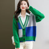Colourblocked Sweater Jacket