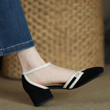 Hollow Ankle-Strap Shoes