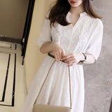 High-Grade French White Dress