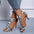 Simple Side Empty Zipper Peep Toe Roman Sandals