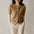 Contrast Color Cardigan Ice Silk Knitted Short Sleeve