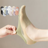 Summer Thin Cotton Bottom Ice Silk Tight Invisible Socks