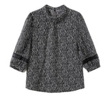 Stitching Lace Chiffon Shirt