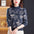 Simple National Style Printed Half Turtleneck Knitted Sweater