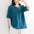 Cotton and Linen Shirt Embroidered Short-Sleeved Top