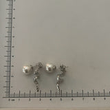 Exquisite Diamond-Shaped Pearl Earrings
