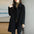 Collared Pockets Mid Length Woolen Coat