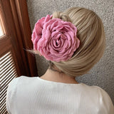 Temperament Dried Rose Flower Hair Clip