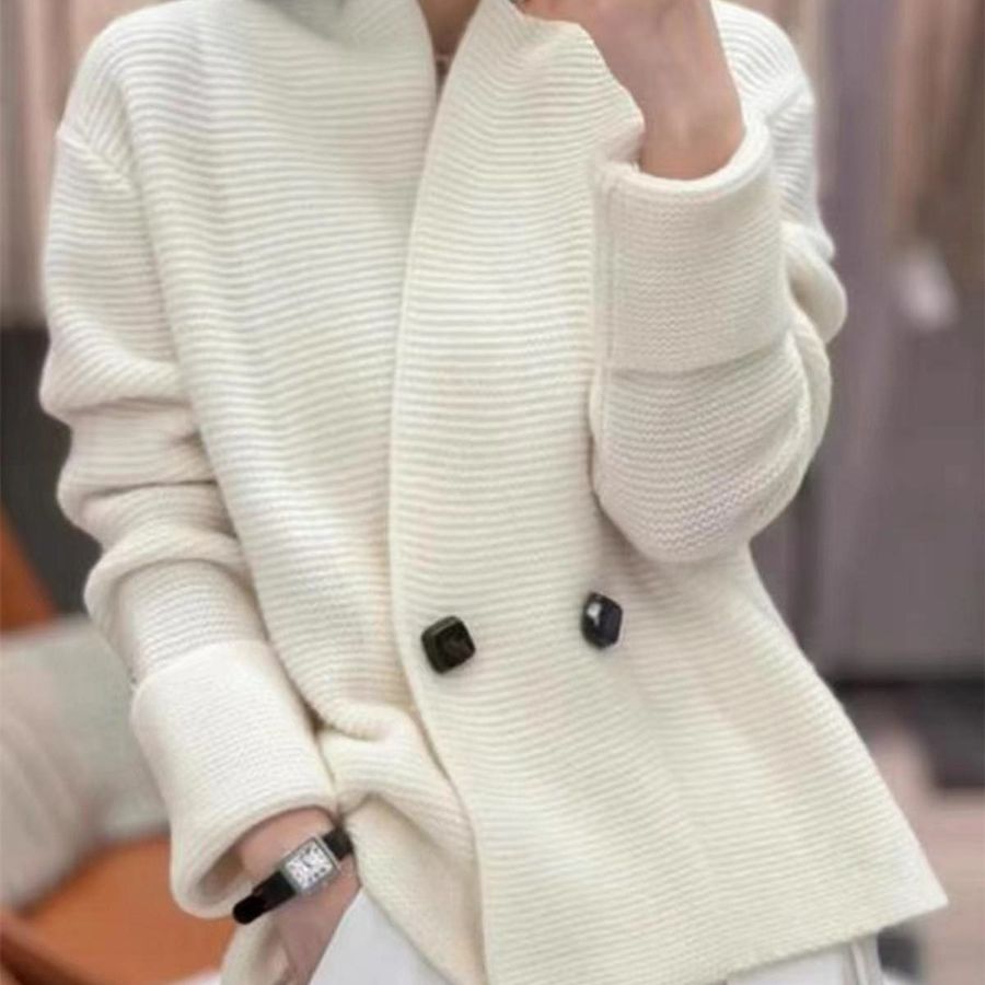 Solid Color Loose Simple Knit