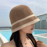 Knit Breathable Bucket Hat Foldable