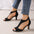 Simple Side Empty Zipper Peep Toe Roman Sandals