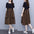 Simple Splicing Loose Dress Hiding Belly Slimming Youthful Midi Skirt