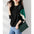 Casual Contrast Color Round Neck Sweater