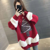 Vintage Christmas Tree Knitted Sweater