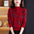 Simple National Style Printed Half Turtleneck Knitted Sweater