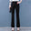 Slim Fit Slit Slightly Flared High Waist Casual Pants