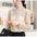 Stand Collar Lace Chiffon Top