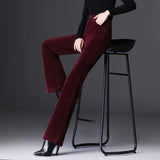 Slim-Fit Casual Corduroy Trousers