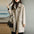 Collared Pockets Mid Length Woolen Coat