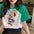 Cotton plus Size Short-Sleeved Raglan T-shirt