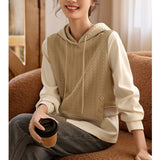 Fashionable Sweater Fake Two Piece Hoodie