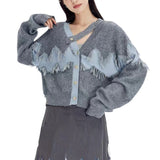Fringed Colour Block Sweater