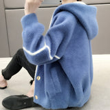 Faux Mink Fleece Hooded Jacket