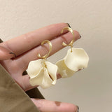 Elegant Petal Tassel Earrings