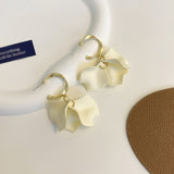 Elegant Petal Tassel Earrings