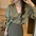 Simple Graceful Solid Color Long Sleeve V-neck Shirt