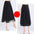 Butterfly Flocking Mesh Half-Length Pleated Skirt