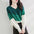 Contrast Color Knit Casual Long Sleeve Sweater