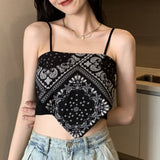 Paisley Pattern Cropped Camisole