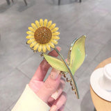 Elegant Sunflower Hair Claw Clip