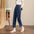 Casual High Waist Linen Cropped Pants