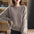 Loose Plain Pullover Woolen Knitted Sweater