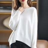 Loose Plain Pullover Woolen Knitted Sweater