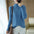 Solid Color Ribbed Hem Sweater