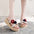 Cross Woven Upper Flowers Wedge Shoes