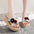 Cross Woven Upper Flowers Wedge Shoes