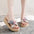 Cross Woven Upper Flowers Wedge Shoes