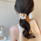 Elegant Metal Panel Hair Scrunchie