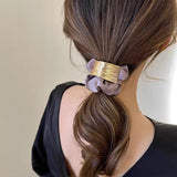 Elegant Metal Panel Hair Scrunchie