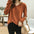 Multicolor basic loose and thin V-neck sweater