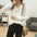 Multicolor basic loose and thin V-neck sweater